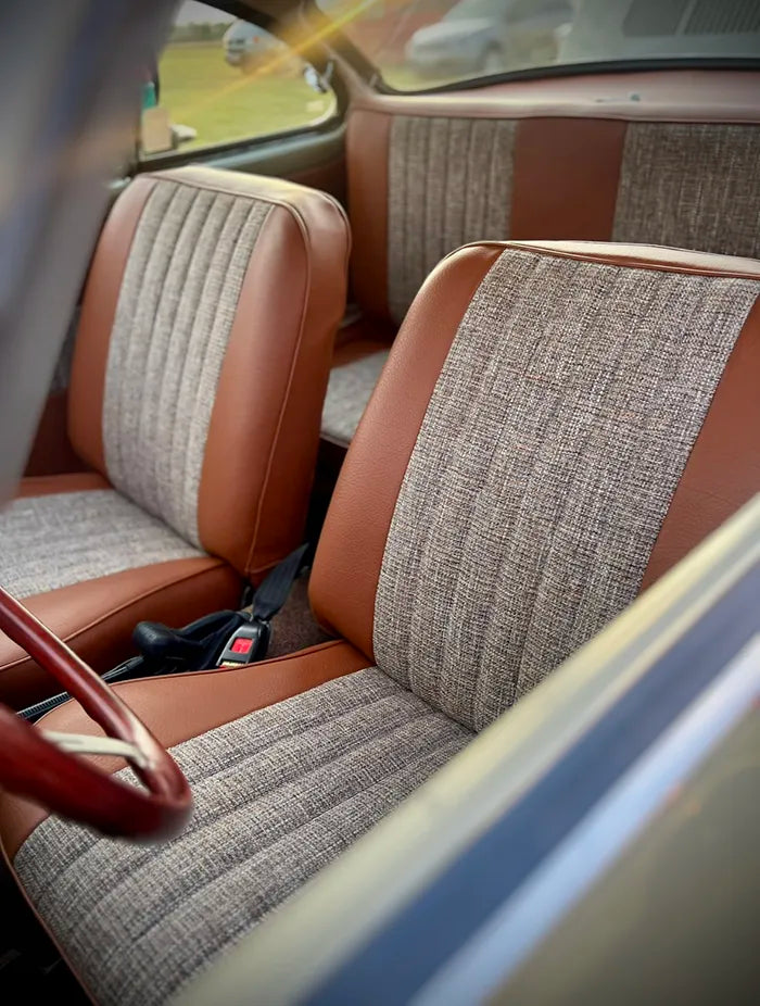 Karmann Ghia Stone Front Seats detail
