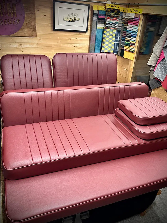 VW Split Screen Dark Red Full Interior